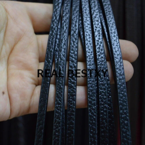 5m/lot 5*3mm wide leather strings flat leather threads for jewelry making bracelets leather strip with pattern
