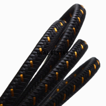 2m/lot approx: 12*6mm Leather Cord Flat Braid Rope For DIY Men Leather Bracelets Making Jewelry Findings Jewelry Components