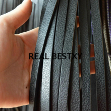 5m/lot 10*3mm wide leather straps flat leather strings with lychee patterns leather cords for jewelry DIY