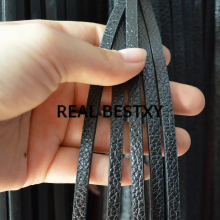 5m/lot 6*3mm flat leather ropes for jewelry leather bracelets making leather cords flat wide leather strips