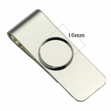 Beadsnice Personalized Money Clips with Round Bezel Settings Brass Mens Money Clip Gift for Dad Jewelry Finding 34948