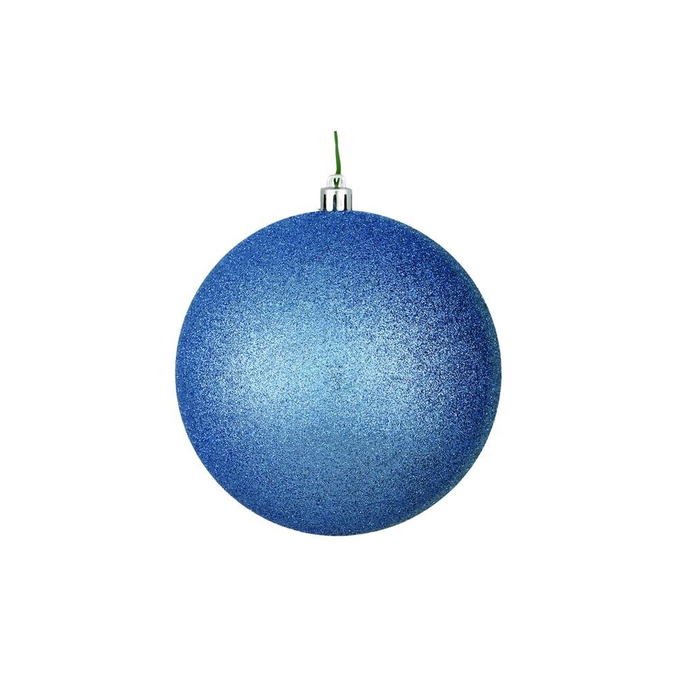 8 in. Periwinkle Glitter Ball Ornament with Drilled Cap-image-OPC-PCT58PK-NEW