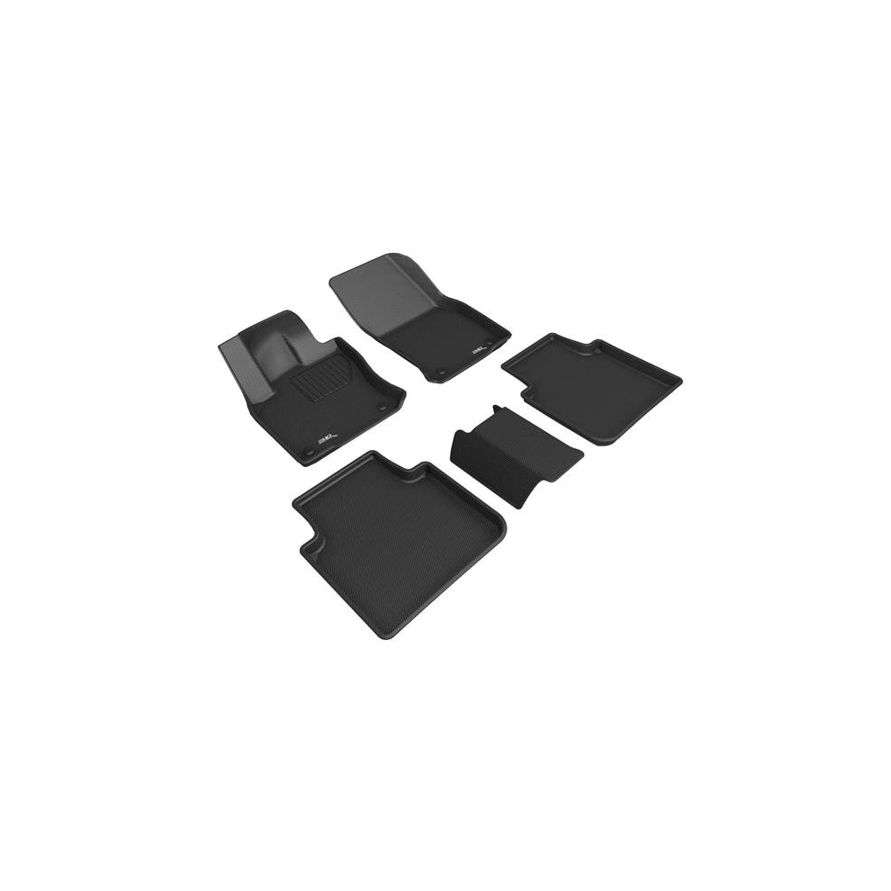 Kagu R1 & R2 Floor Liner Set For 2018-2021 Volkswagen Tiguan, Black 742431097432