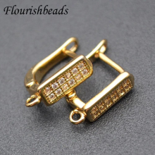 Earring Hooks Clasp Shvenzy DIY Jewelry Accessories Plated Double Row Zircon Supplies