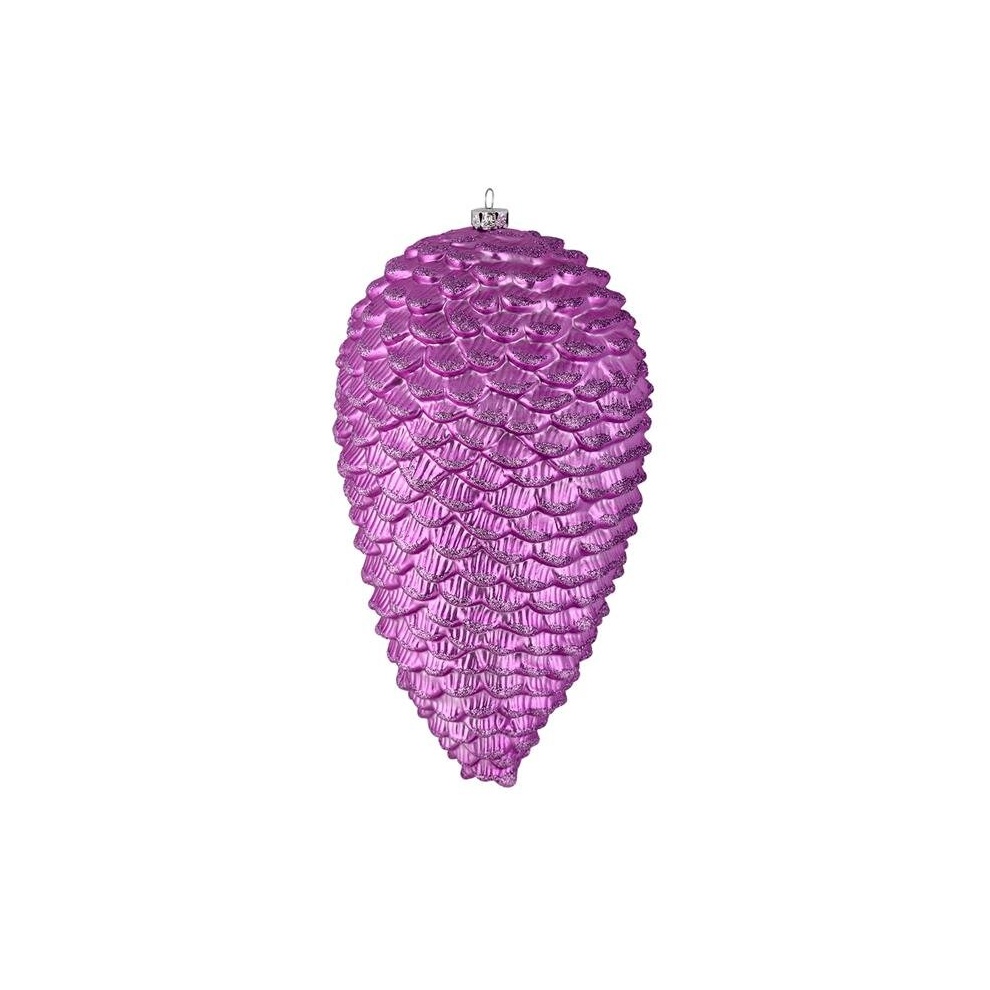 7 in. Orchid Matte Glitter Pinecone Christmas Ornament  4 per Bag-image-OPC-PCT58P6-NEW