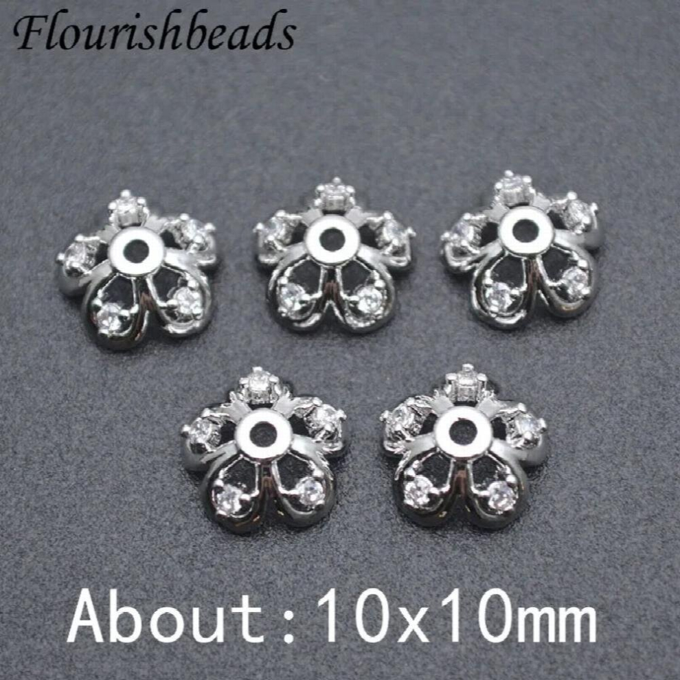 50pcs/lot 6mm Beads Cap Flower Loose Spacer Beads DIY Jewelry Making Necklace Bracelet Accessories-image-OPC-PCT586D-NEW