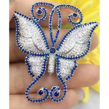 one pcs multicolor butterfly knoted plated DIY pendant Jewelry lock hook
