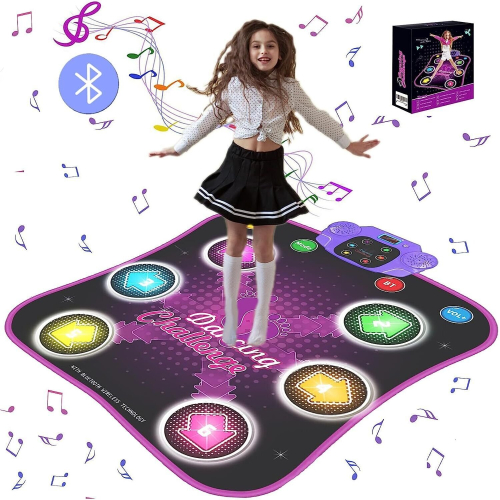 Dance Mat Toy LED Kids Electronic Dance Pad Musical Dancing Play Mat on
