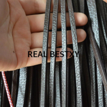 5m/lot 5*3mm brown flat leather threads for jewelry leather bracelet making leather strips flat wide leather strings