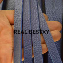 5m/lot 10*3mm flat leather strap strings with litchi pattern edged flat leather cords for bracelets