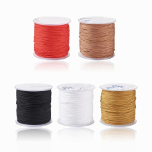 5 Colors 1mm Nylon Beading Cord Chinese Knotting Cord Macrame Thread for Friendship Bracelet Necklace DIY Jewelry Making