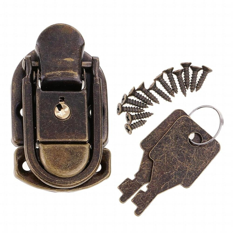 Zinc Alloy Chinese Vintage Old Style Padlock Lock With Keys For Diary Case Drawer Collectible 885667918239