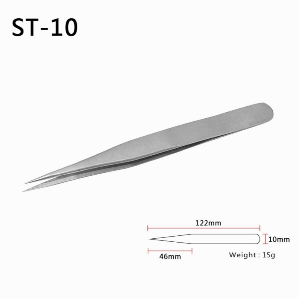 Stainless Steel Sandblasting Grafting False Eyelashes Tweezers High Precision Clip Picking Tool Set Straight Elbow