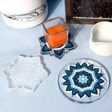2x Silicone Resin Casting Coaster Jewelry for Wedding Candle Office