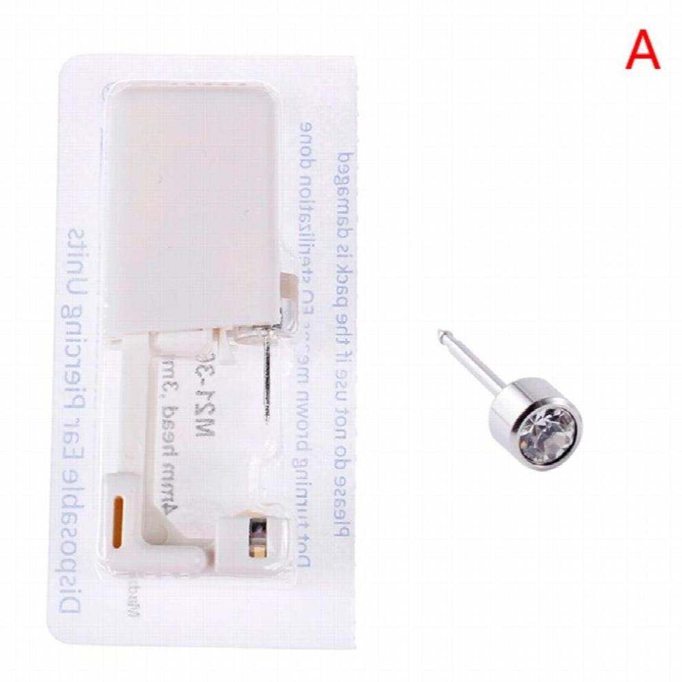 2Pcs Disposable Sterile Unit Ear Nose Stud Piercing Gun Piercer Tool Machine Kit