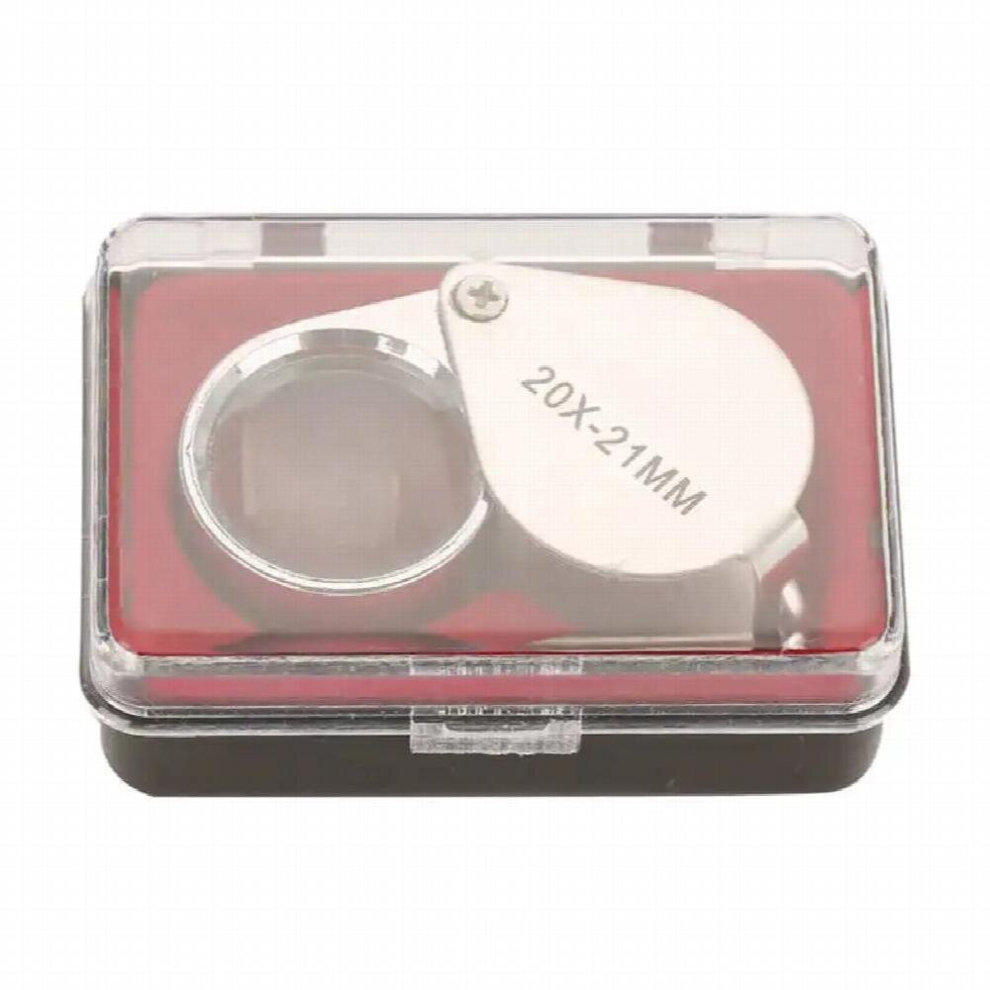 20X 30X Metal Jewelry Magnifying Glass Jewelers Tools Folding Loupe Glass Lens Magnifying Glass Jewelry Diamond Checking Reading
