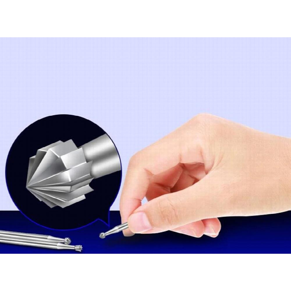 6Pcs Alloy Tungsten Steel Round Burs Olive Amber Engraving Carving End Mill Woodworking Router Bit Wood Milling Cutter 885667937957