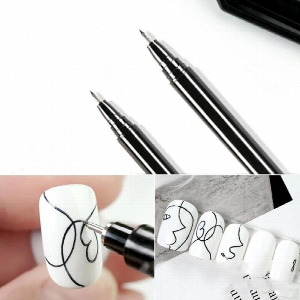 Epoxy Resin Extra Fine Drawing Pen Nail Outline Painting Graffiti Pen Acrylic Paint Highlights Permanent Markers X4YA
