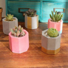 Succulent Plants Pot Concrete Mold 4 Holes Crafts Pen Holder Clay Silicone Succulent Plants Pot Mold