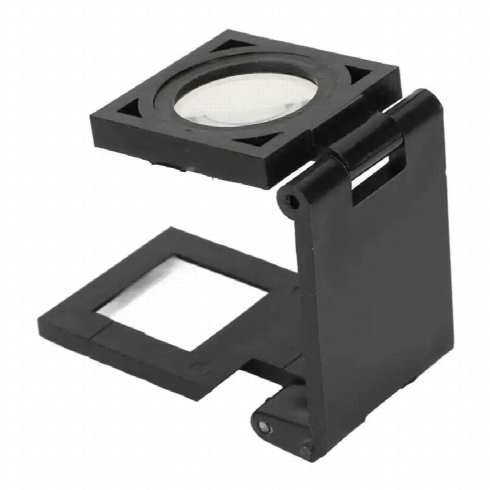 10X Folding Magnifier Jewelers Loupe Ruler Folding Scale Cloth Magnifier for Jewelry Detecting Magnifying Glasses