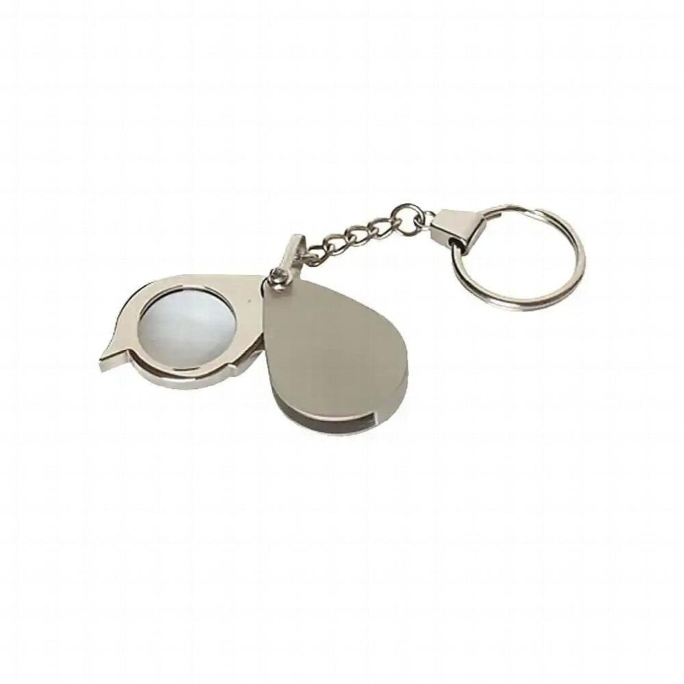 8X Folding Key Ring Magnifier with Key Chain Daily Pocket Portable Mini Magnifier
