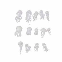 16 Pcs Epoxy Filling Material Ocean Resin 3D Mini Jellyfish Modeling DIY Crystal Craft Accessories Home Decoration UV Filler