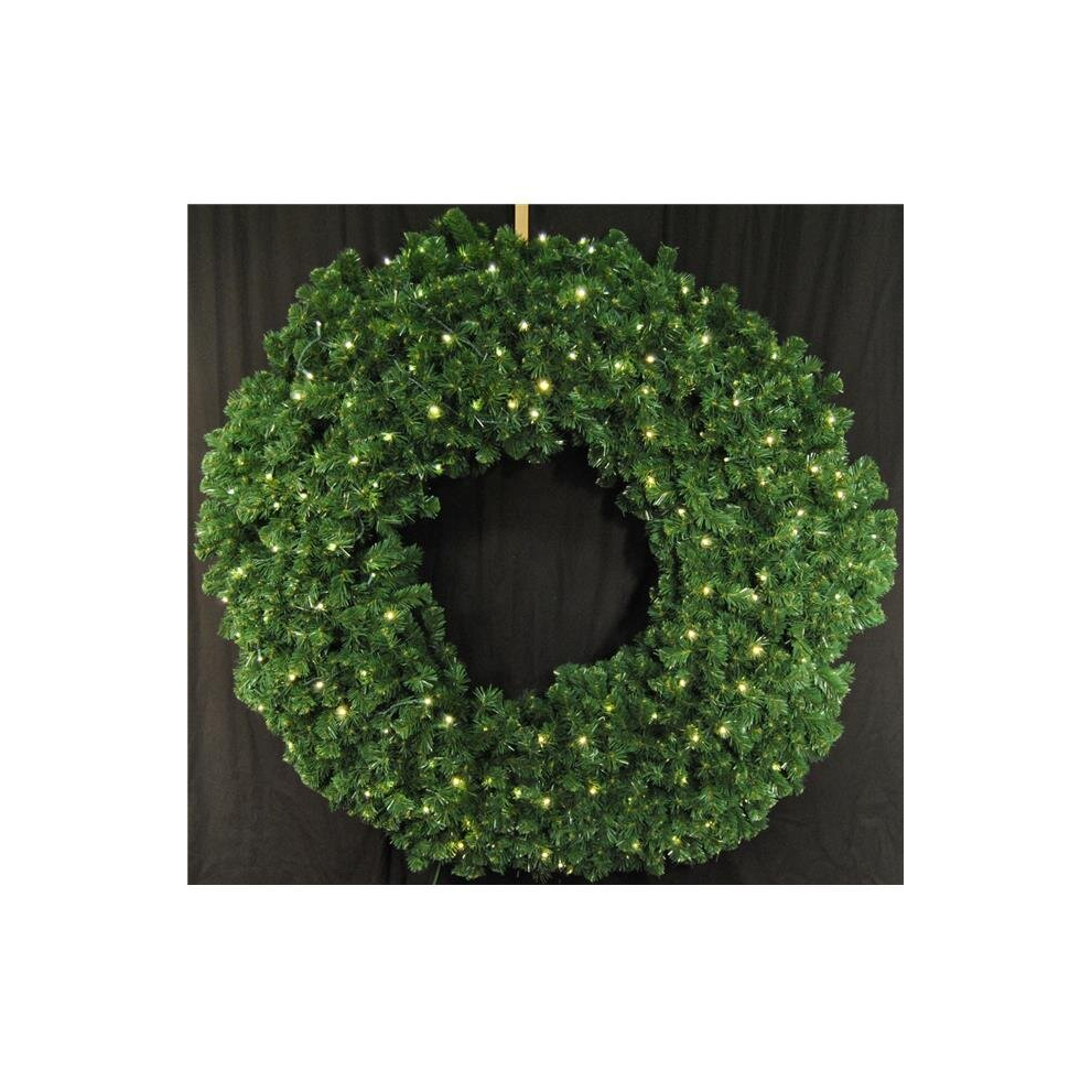 6 ft. Pre-Lit LED Sequoia Christmas Wreath, Warm White