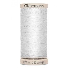 Gutermann Fine Waxed Sewing Thread White 5709 - 200 Metres - each