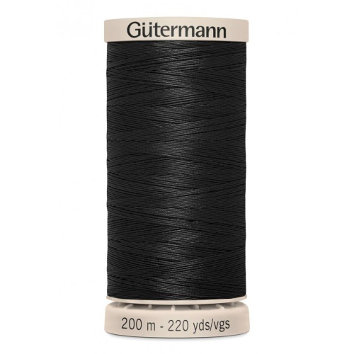 Gütermann Gutermann Fine Waxed Sewing Thread Black 5201 - 200 Metres - each