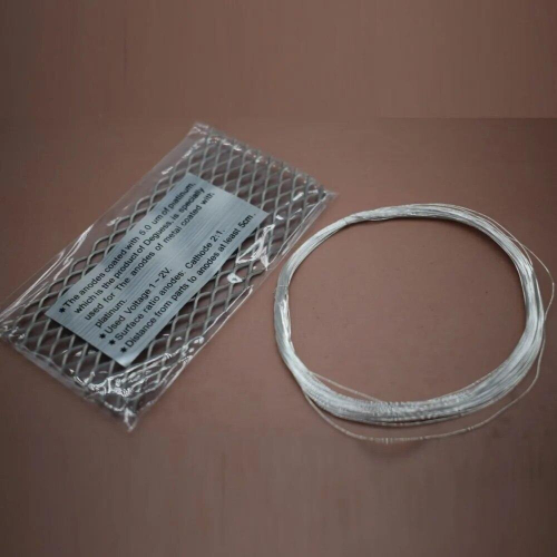 Platinized Titanium Anode plating Anode Jewelry Rhodium Palldium with Cathode Wire 1
