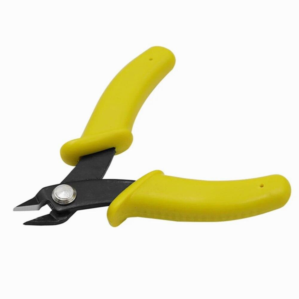 Yellow Mini Wire Flush Sharp Nose Pliers 3.5 Inch Micro Diagonal Cutting Pliers Wires Insulating Rubber Handle 885667954831