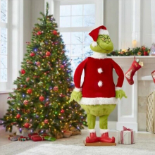 Large Size 60CM Christmas Grinch Plush Doll Soft Stuffed Toy Xmas Kids Gift