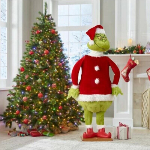 Large Size 60CM Christmas Grinch Plush Doll Soft Stuffed Toy Xmas Kids Gift