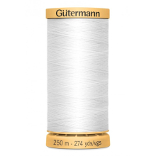 Gutermann Cotton Sewing Thread White 5709 - 250 Metres - each