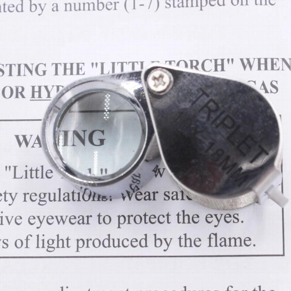 10X 20X Magnifier Jewelers Eye Tool Lupe Jewellery Folding Loupe Glass Lens Magnifying Triplet Glass Tester Diamond Pocket Size