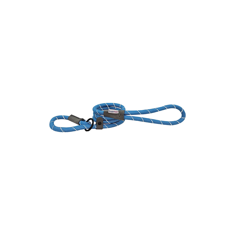 Hugglepets (, 100 X 0.8 Cm) Reflective Rope Slip Dog Lead Blue