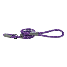 (Purple, 150 x 1.2 cm) HugglePets Reflective Rope Slip Dog Lead