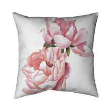 26 x 26 in. Two Pink Watercolor Roses-Double Sided Print Indoor Pillow