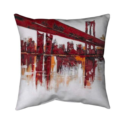 20 x 20 in. Red Bridge-Double Sided Print Indoor Pillow