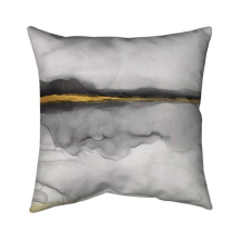 20 x 20 in. Gold Stripe Abstract-Double Sided Print Indoor Pillow