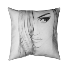 26 x 26 in. Black & White Portrait-Double Sided Print Indoor Pillow
