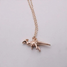 Dinosaur Parasaurolophus Necklace Late Cretaceous Biological Pendant Mini Size Multicolor Options