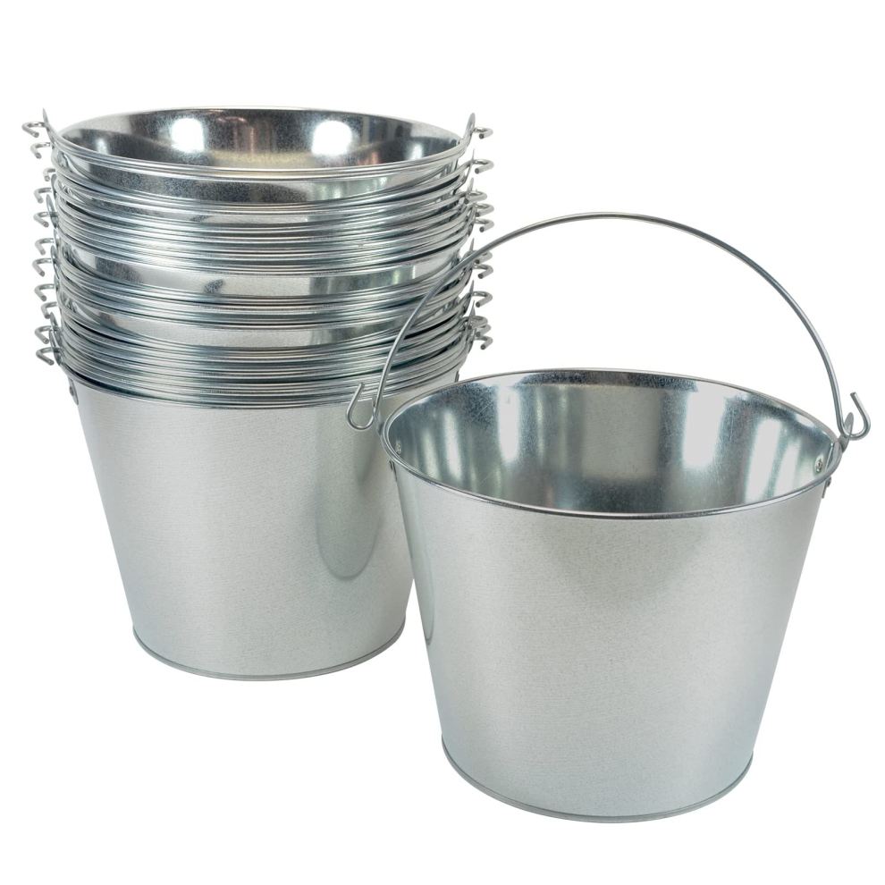 Seau ? bi?re galvanis? de 5 pintes 9x9x7 pouces (paquet de 12)