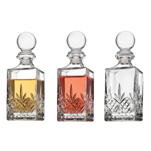 Godinger Mini Whisky Karaffel Barware S?t - Dublin Crystal Collection til Liquor Whisky Vodka eller Vin - 10 oz s?t med 3