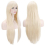 Akstore Parrucche 32 pollici Lunghe Lisce Anime Moda per Cosplay (Bionda) 1