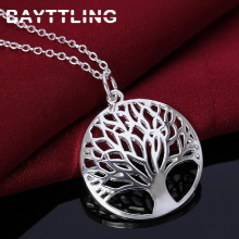 925 Sterling Silver 18 Inches Tree of Life Necklace For Women Wedding Necklace Glamour Jewelry