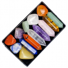 Healing Crystals Kit In 7 Set Tumbled Stones Perfect For Meditation Wire Wrapping Artwork Work Crafting Cutting