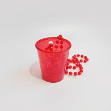 Birthday Wedding Party Beaded Chains Necklace Cup Connection Christmas Halloween Decoration Transparent Plastic Bachelor Bride
