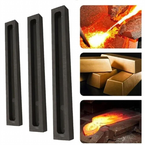 Graphite Casting Ingot Long Bar Mold for Metal Casting Melting Refining Strips Mould Tool 1