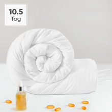 (Double: 200 x 200 cm., 10.5 TOG) Quilted Warm Thick Duvet &amp; Quilt Tog Hotel Quality Duvet Tog Anti Allergy Winter Duvet Tog